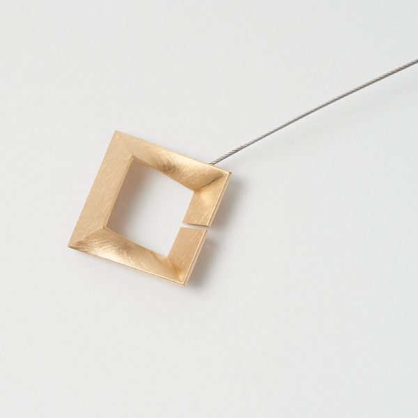 Sterling Silver 925  pendant "Log Ζ zeta". It has two connect in one and modern design. Two-tone color of silver and gold by japanese jewelry brand MENTOSEN.