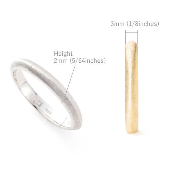 Kakeru[かける] Pt950/K18リング サイズ 婚約指輪 結婚指輪 プラチナ ゴールド マリッジリング ウェディングリング シンプル デザイン セットリング つや消し MENTOSEN