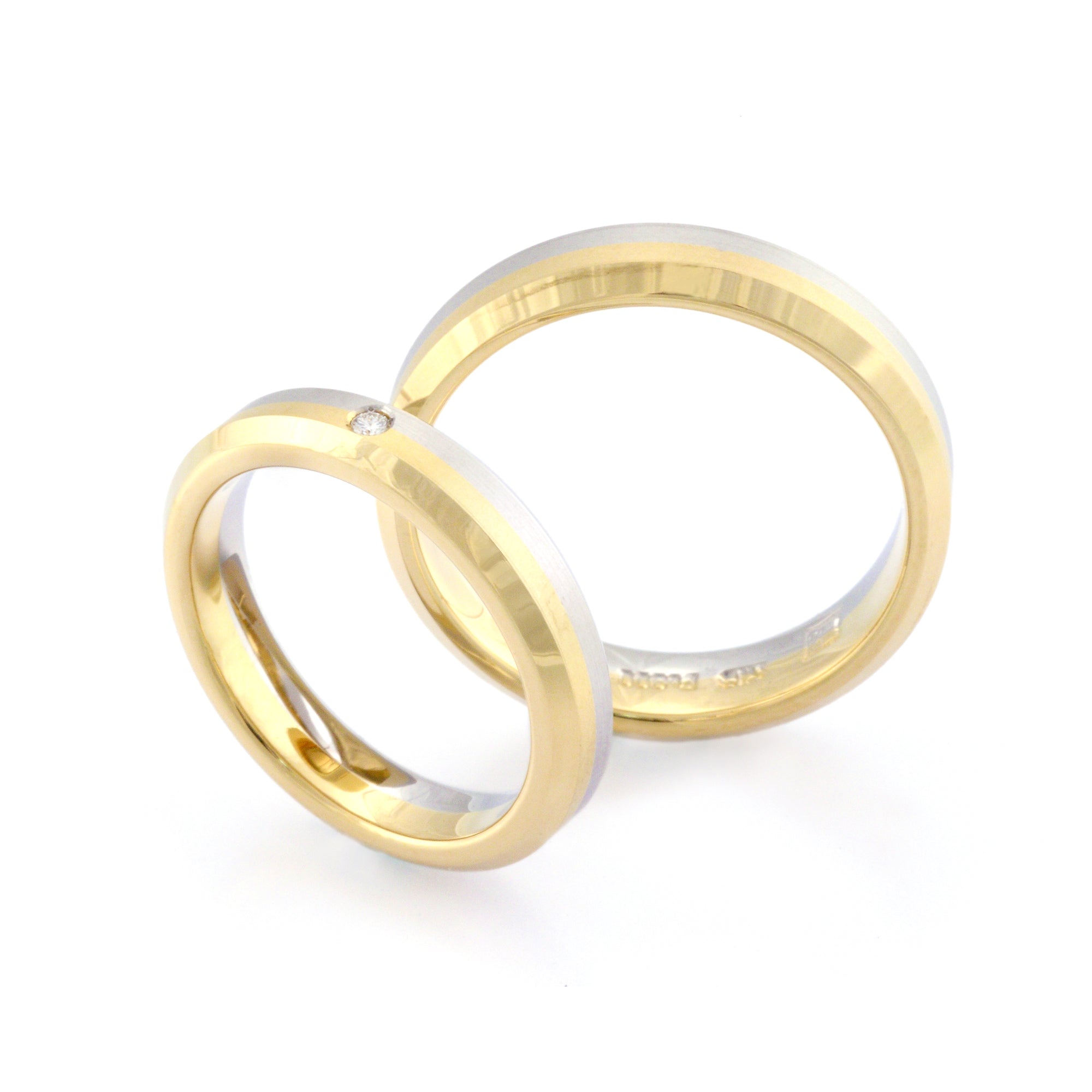ShinogiPt900/K18Ring Marriage Wedding ring Wedding bands Bridal Platinum Gold conbination MENTOSEN