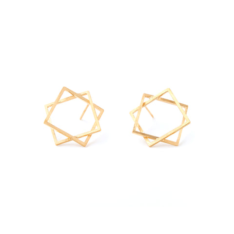 Surface[めんとせん] Silver925 K23コーティング ピアス Earrings-正方形 Square mentosen