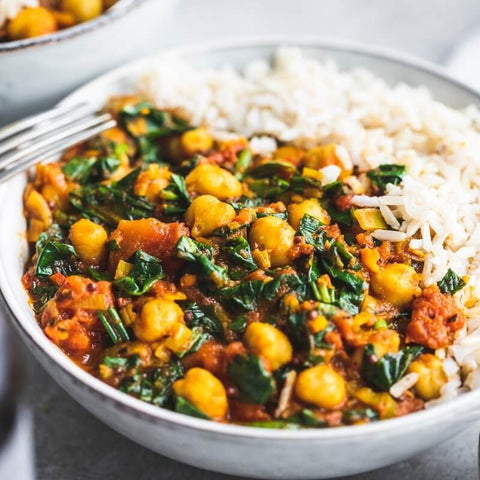 wild garlic and chickpea curry from Riverford