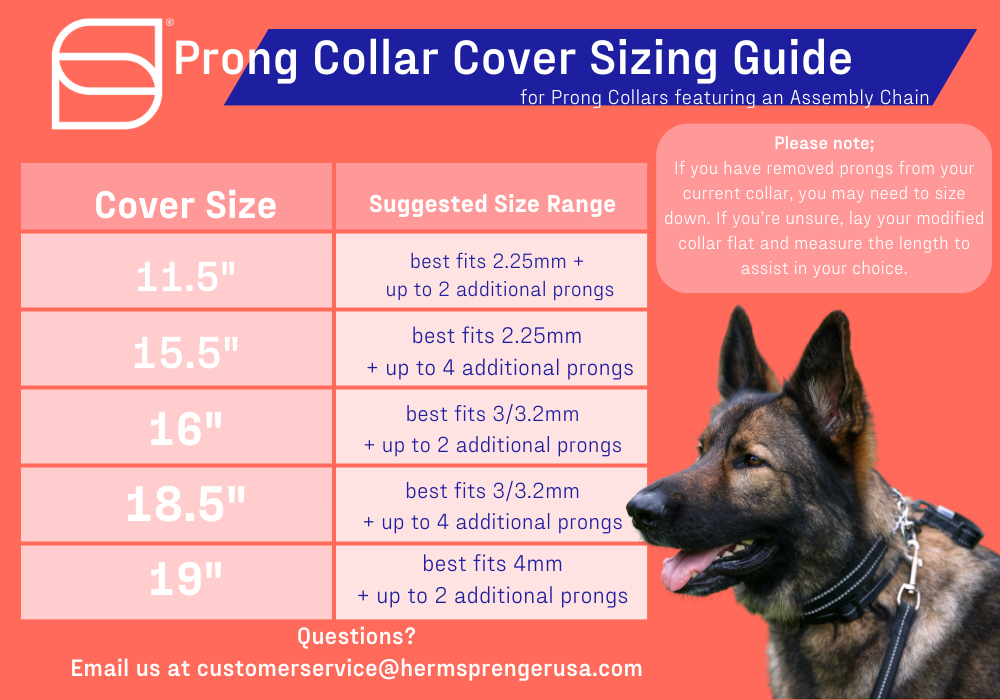 prong collar sizing guide