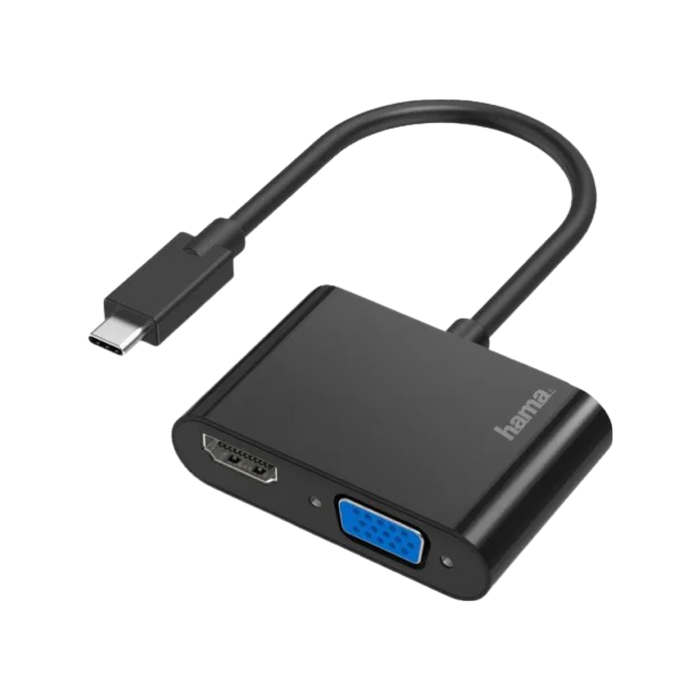 Hama Video Adapter, 2 in USB-C Plug - VGA & HDMI™ Socket, Ultra-HD 4K — Technology Cafe