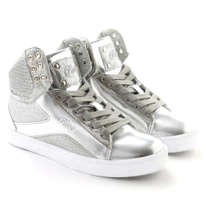POP TART GLITTER SILVER SNEAKERS - CHEER UP | NEW YORK - Silver Glitter Sneakers