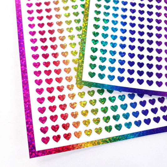 Purple and Gold Hearts Stickers – Fairy Dust Decals