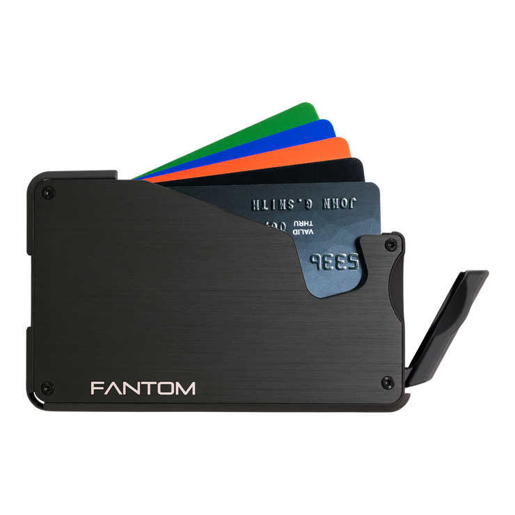 Fantom S 13 Coin Holder Aluminium Wallet (Black) - Instant Access