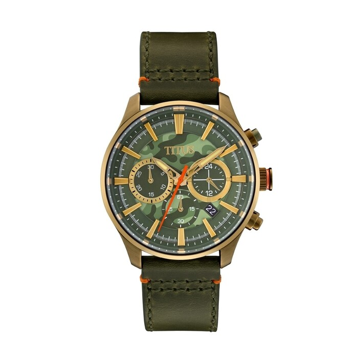 MEN] Saber Chronograph Quartz Leather Watch [W06-03287-013]