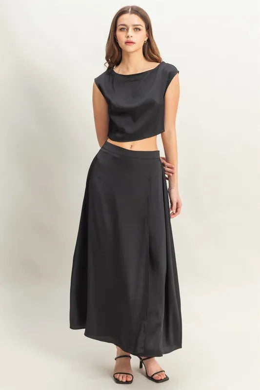 Sleeveless Top and Maxi Skirt Set