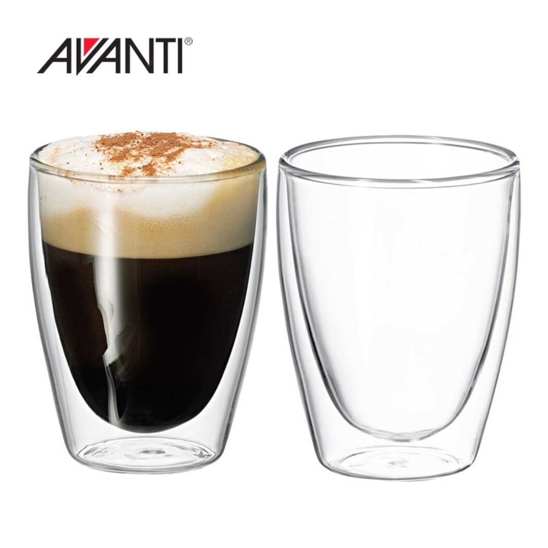 Avanti Caffe Twin Glass Wall 250ml 2pk