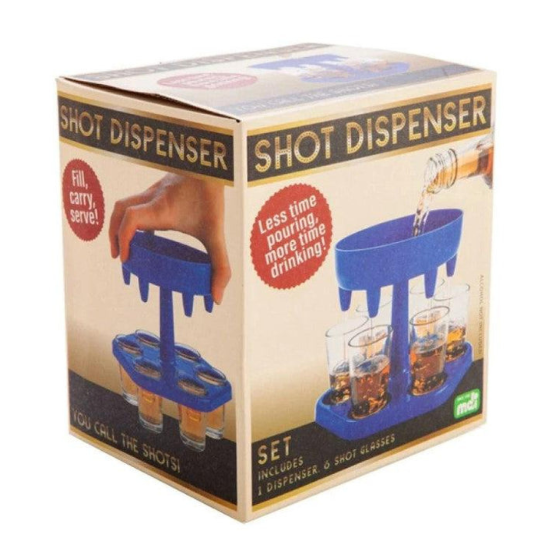 6 Shot Dispenser Including 6 Shot Cups 13x13cm