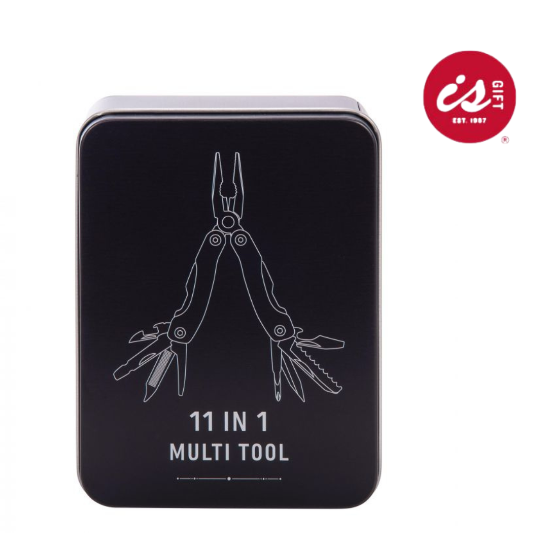 11 in 1 Multi-Tool in a Tin Black