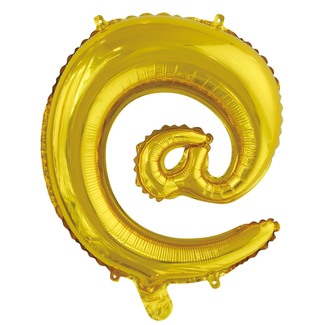 Alphabet Foil Balloon 35cm Gold - @