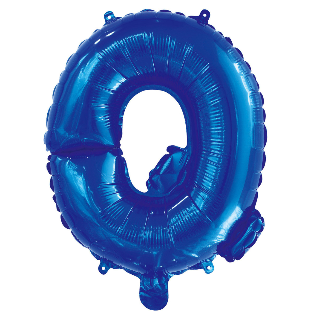 Alphabet Foil Balloon 35cm Royal Blue - Q