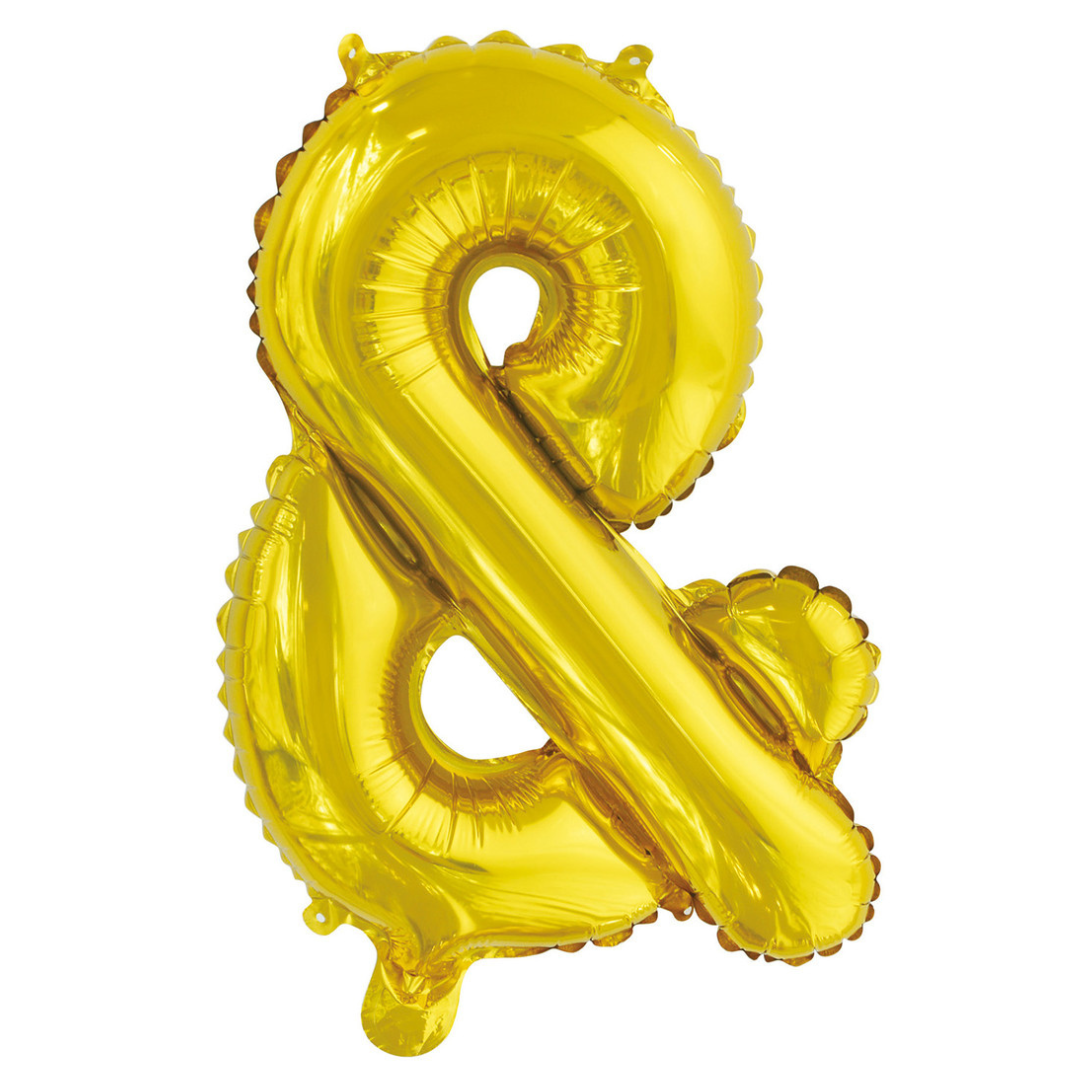 Alphabet Foil Balloon 35cm Gold - &