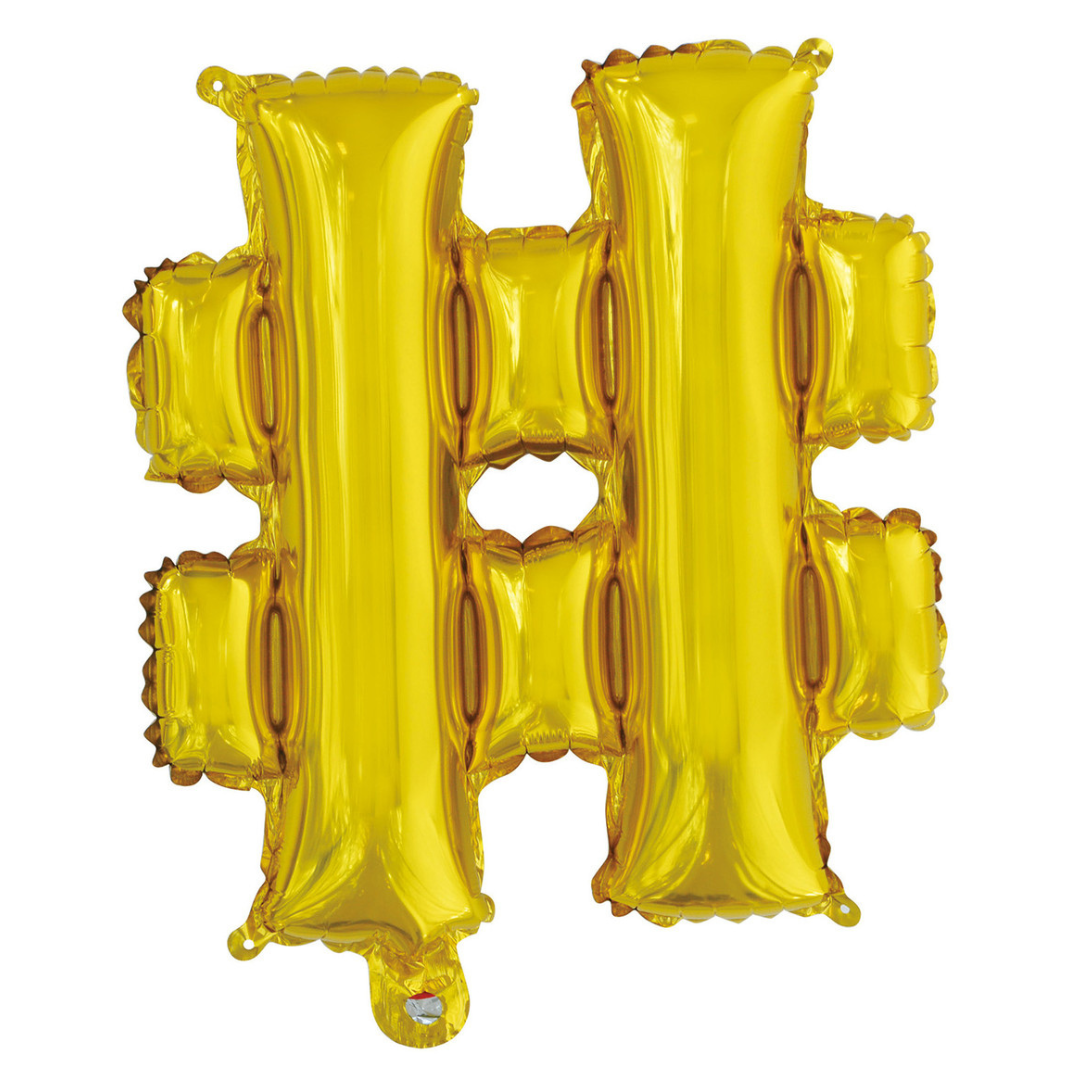 Alphabet Foil Balloon 35cm Gold - #