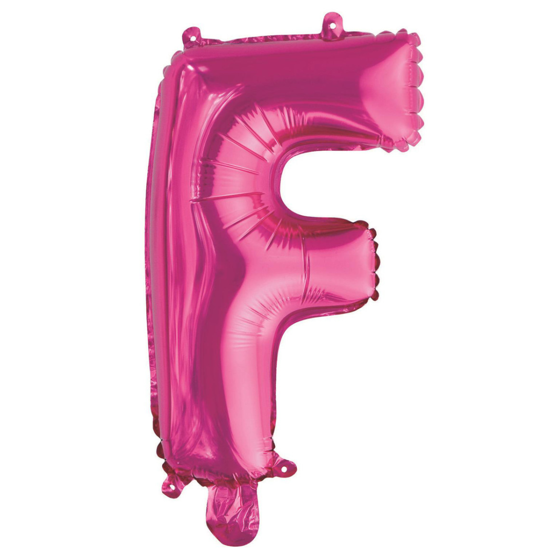 Alphabet Foil Balloon 35cm Hot Pink - F