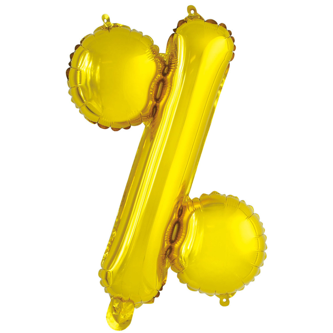 Alphabet Foil Balloon 35cm Gold - %