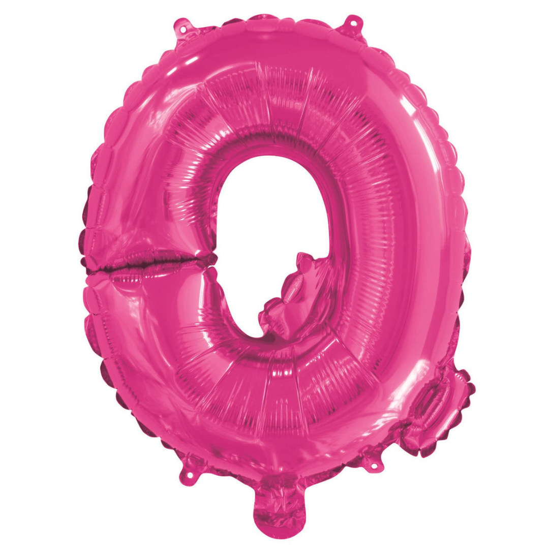 Alphabet Foil Balloon 35cm Hot Pink - Q