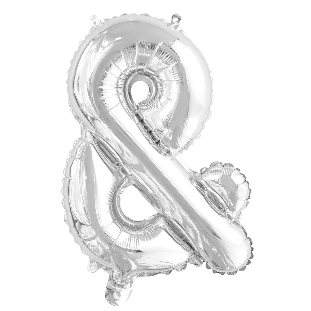 Alphabet Foil Balloon 35cm Silver - &