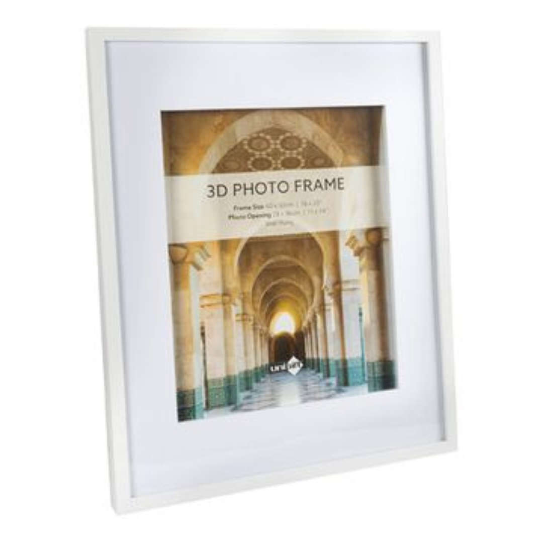 3D Frame 40x50cm 28x35cm White