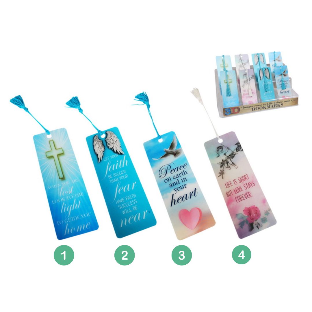 3D Religious Bookmark 4 Asstd 15CM