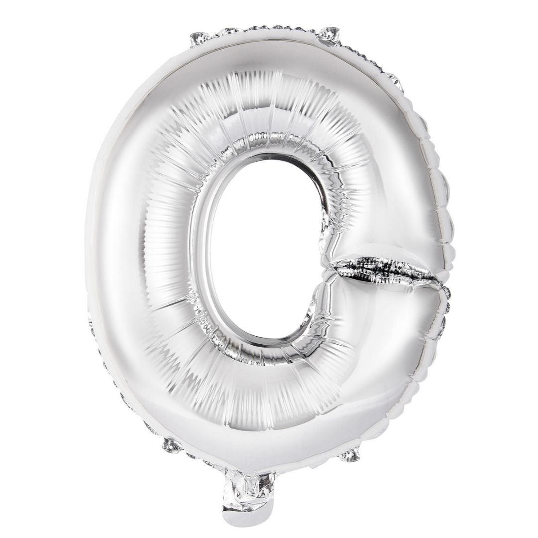 Alphabet Foil Balloon 35cm Silver - O