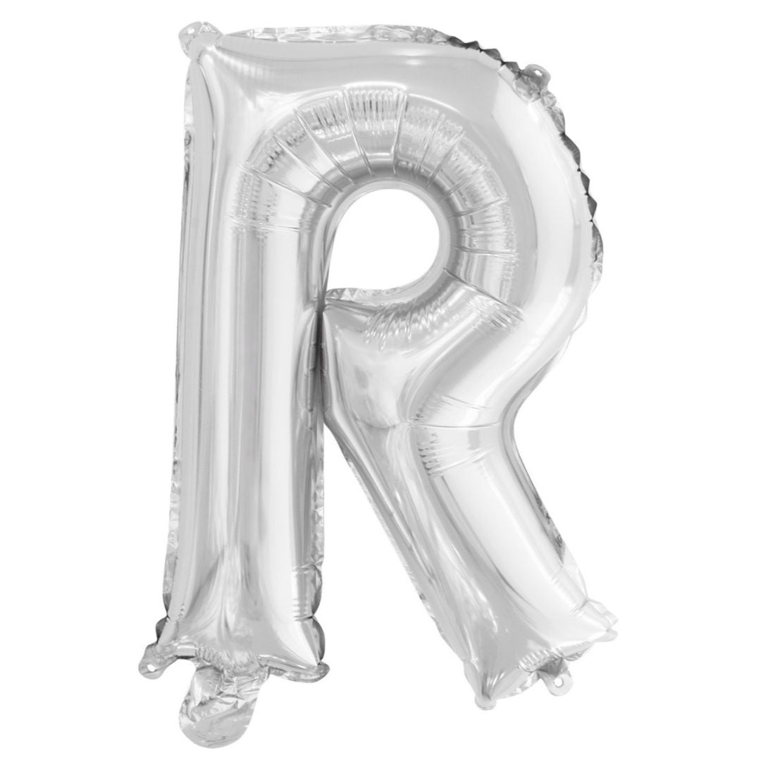 Alphabet Foil Balloon 35cm Silver - R