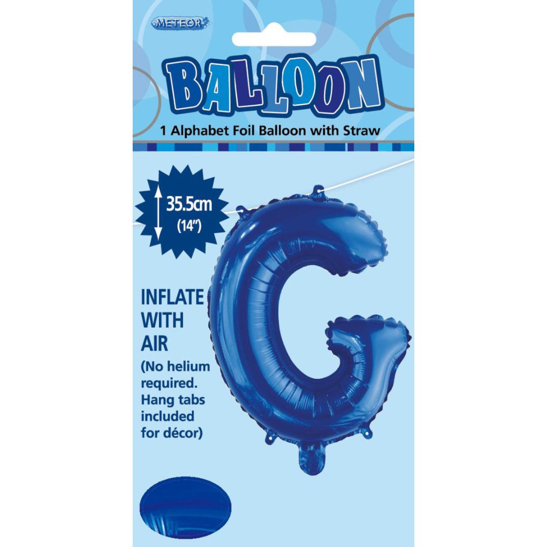 Alphabet Foil Balloon 35cm Royal Blue - G