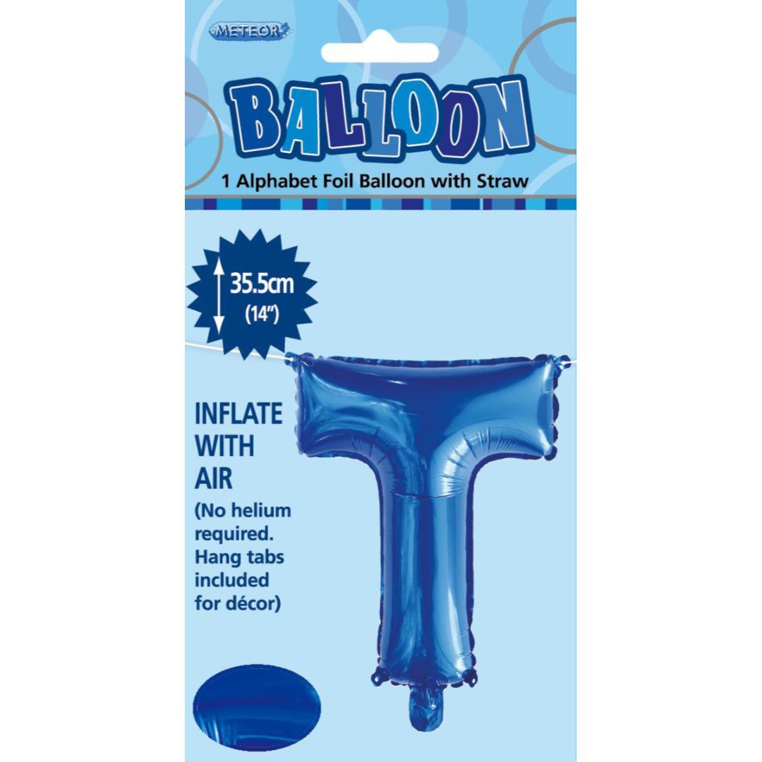 Alphabet Foil Balloon 35cm Royal Blue - T