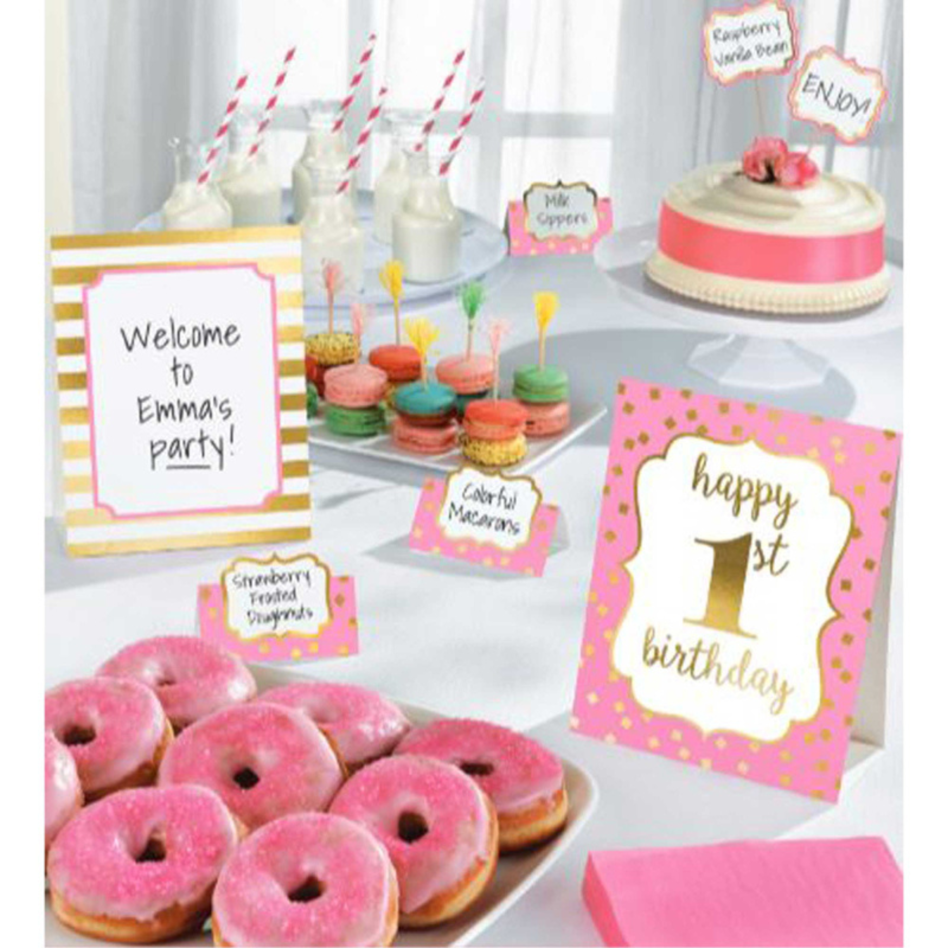 1st BDay Girl Buffet Dec Kit