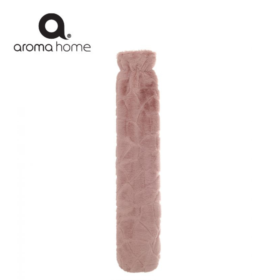 Aroma Home Long Hot Water Bottle-Pink Faux Fur Pink 12x2.5x76.5cm 2L