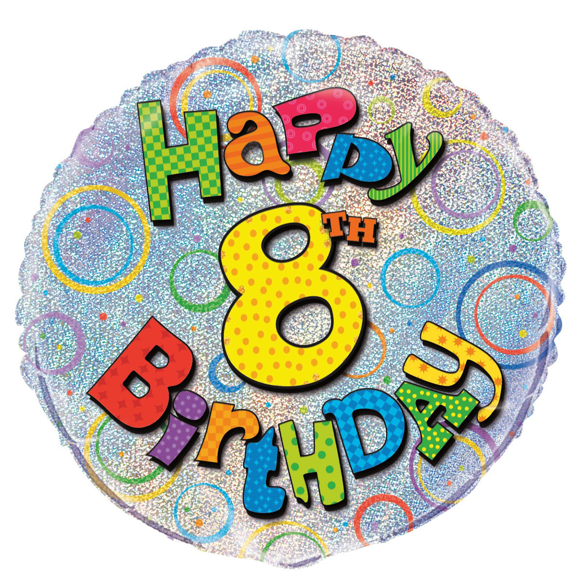 8th Birthday Foil Balloon 45cm