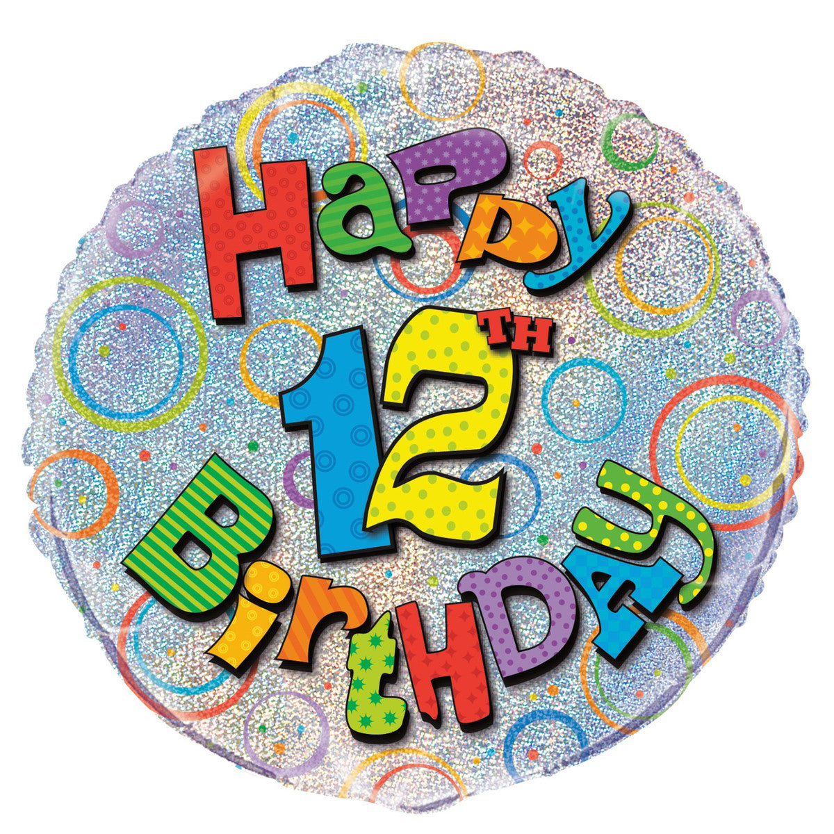 12th Birthday Foil Balloon 45cm