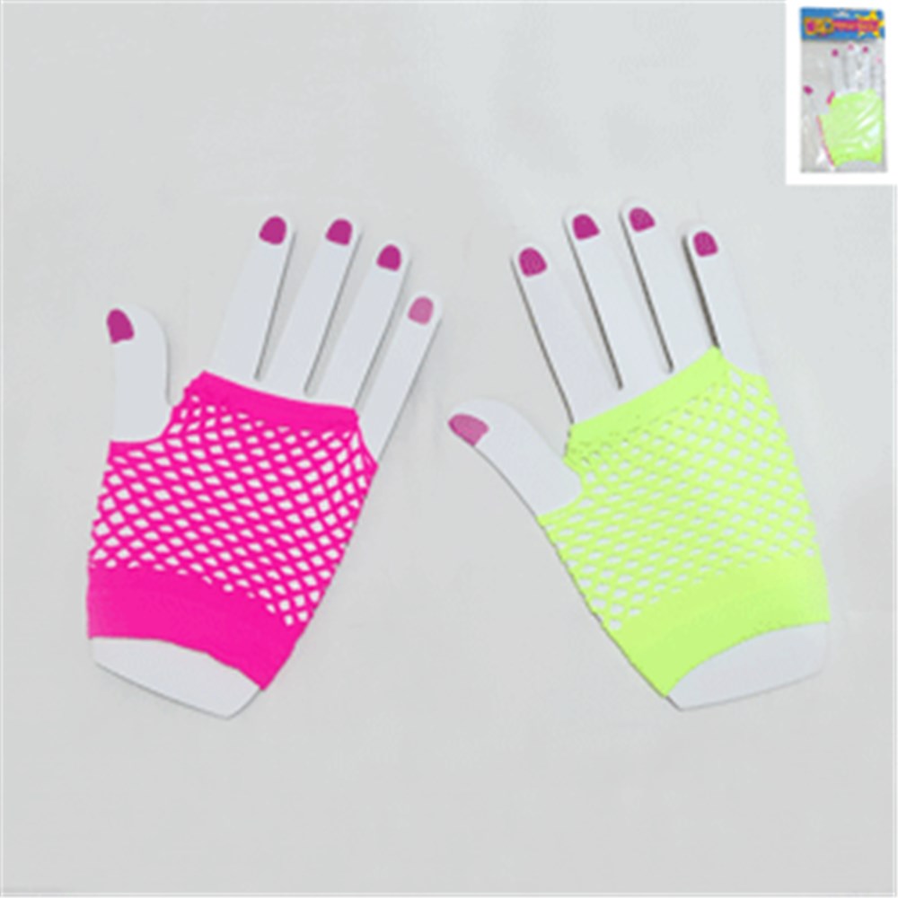 80S Fishnet Gloves