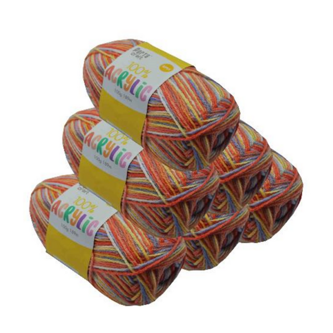 Acrylic Yarn Multi 15 100g 189m Applejack