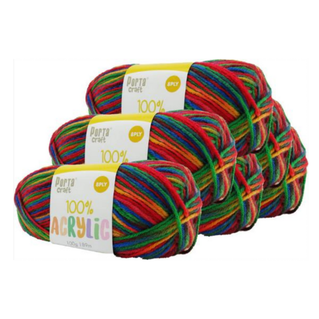 Acrylic Yarn 100g 189m Multi 20 Retro Lego