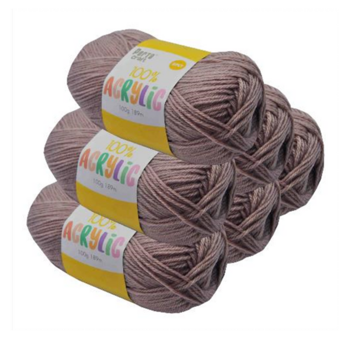 Acrylic Yarn 100g 189m Solid 03 Fawn