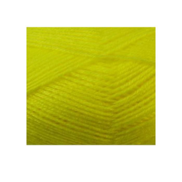 Acrylic Yarn 100g 189m Solid 11 Hi Viz Yellow