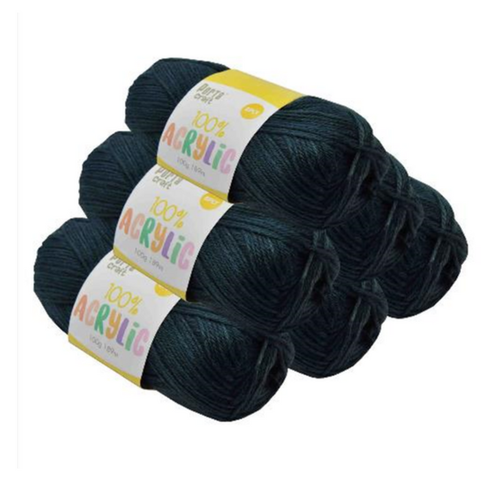 Acrylic Yarn 100g 189m Solid 17 Bottle Green