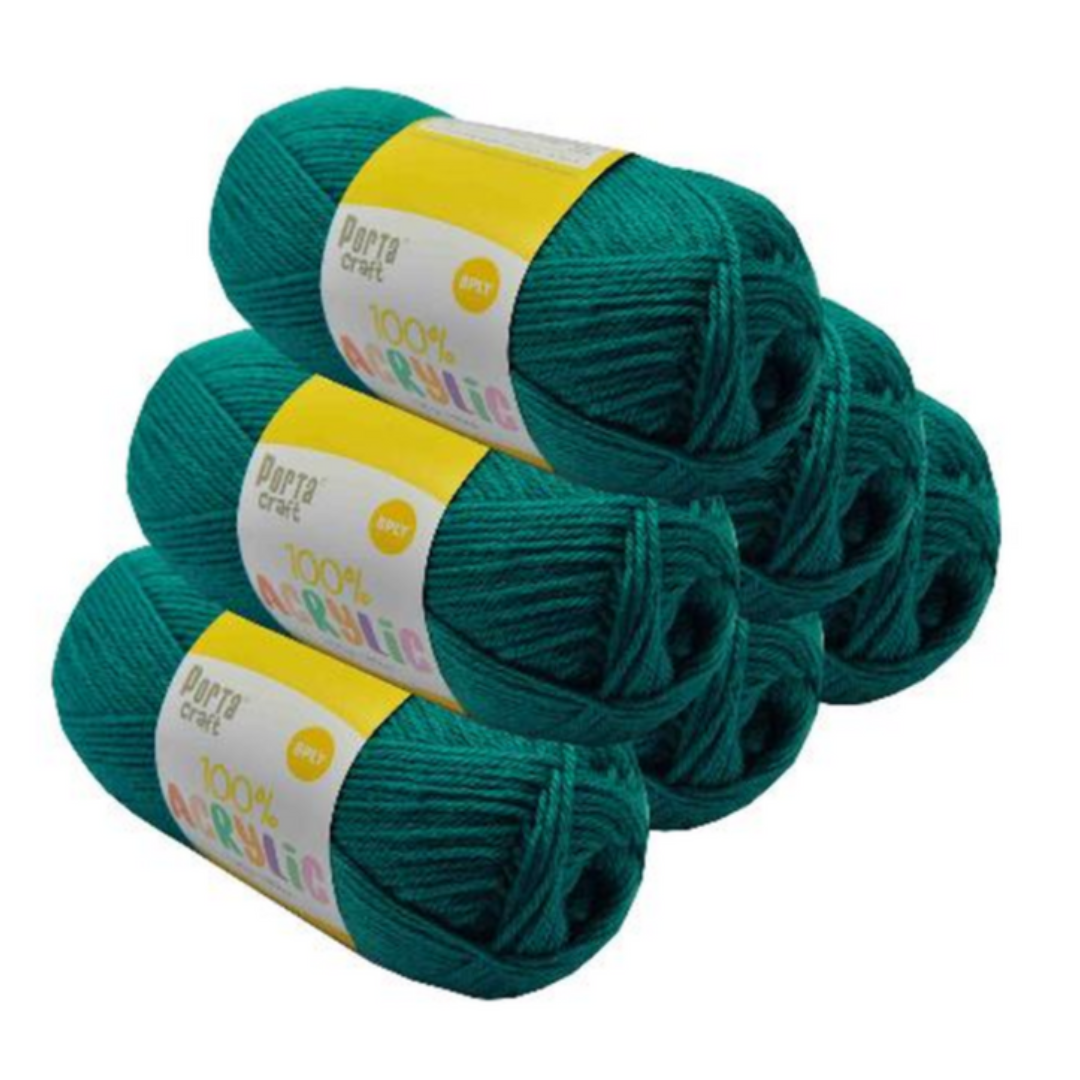 Acrylic Yarn 100g 189m Solid 20 Teal