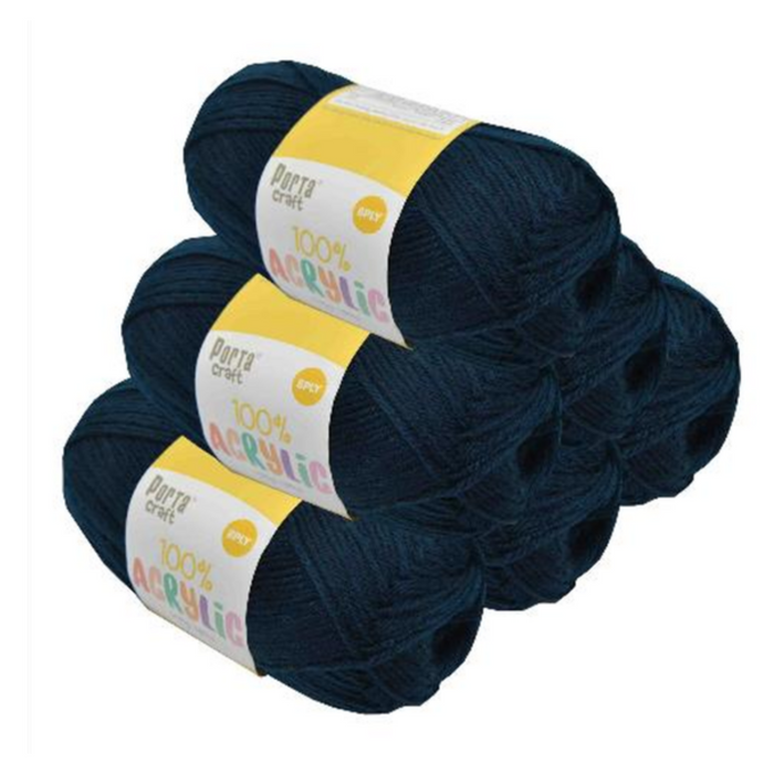 Acrylic Yarn 100g 189m Solid 21 Navy