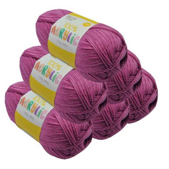 Acrylic Yarn 100g 189m Solid 34 Fuzzy Wuzzy