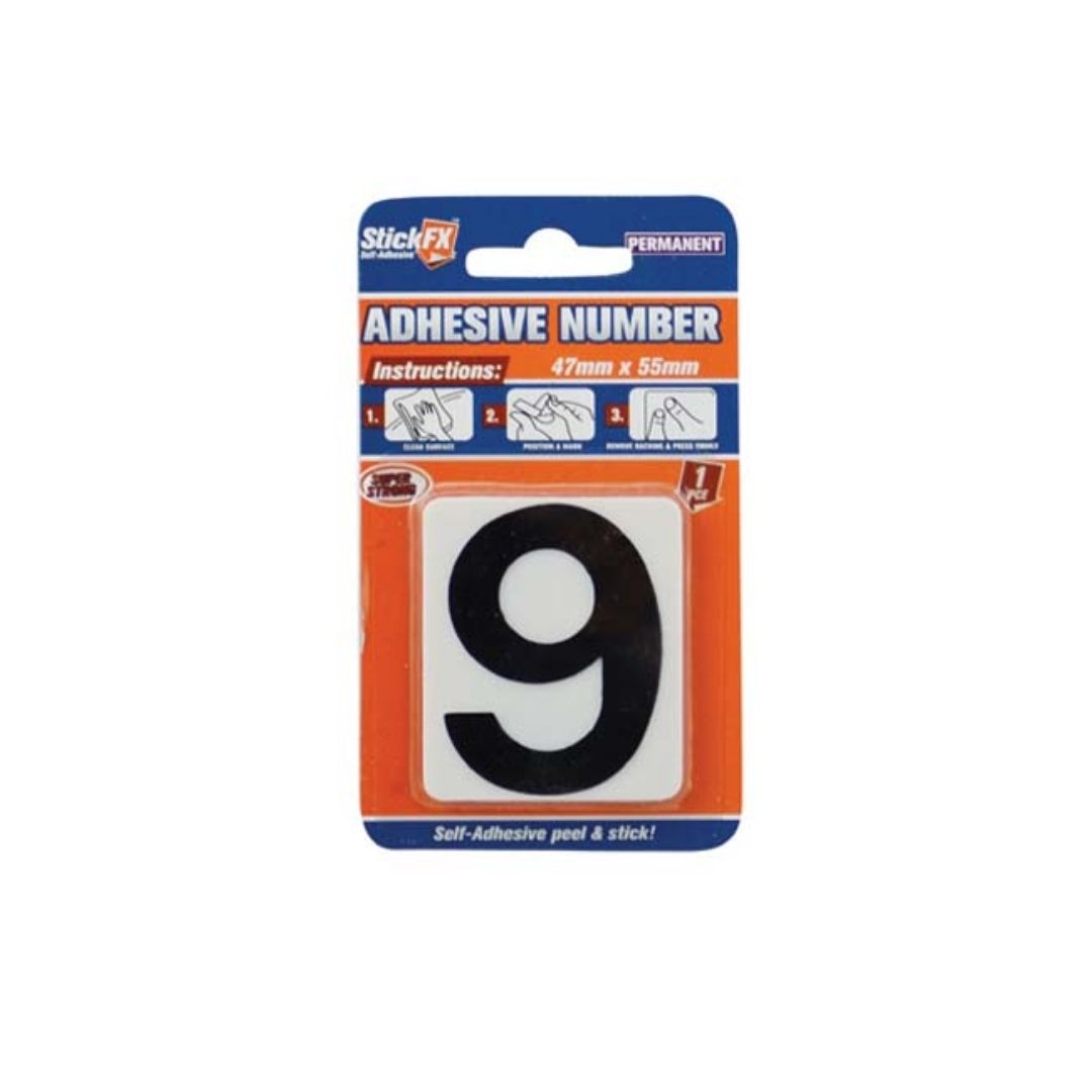 Adhesive Number 9-Black/White