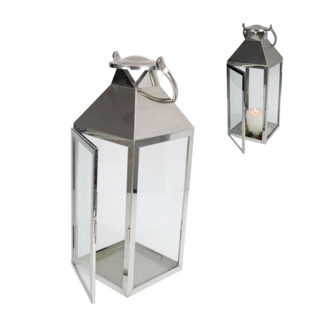 39CM SILVER LANTERN