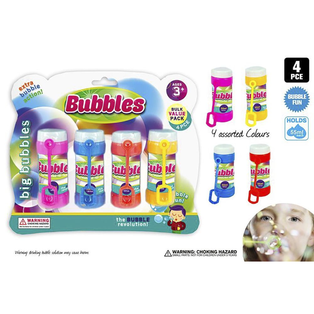 4Pc Bubbles W/Blower 55ml