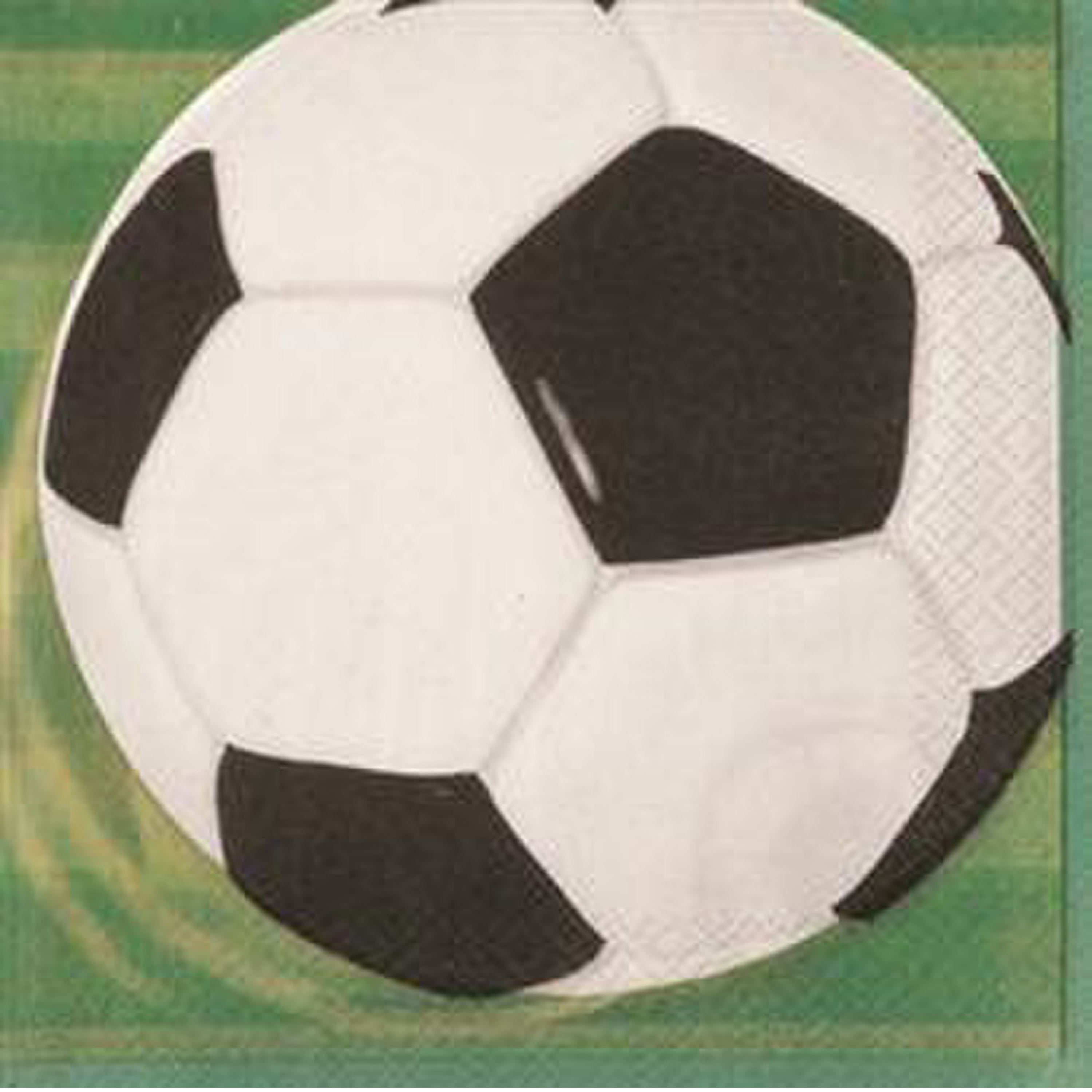 3D Soccer 16 Luncheon Napkins 2ply 33cm x 33cm