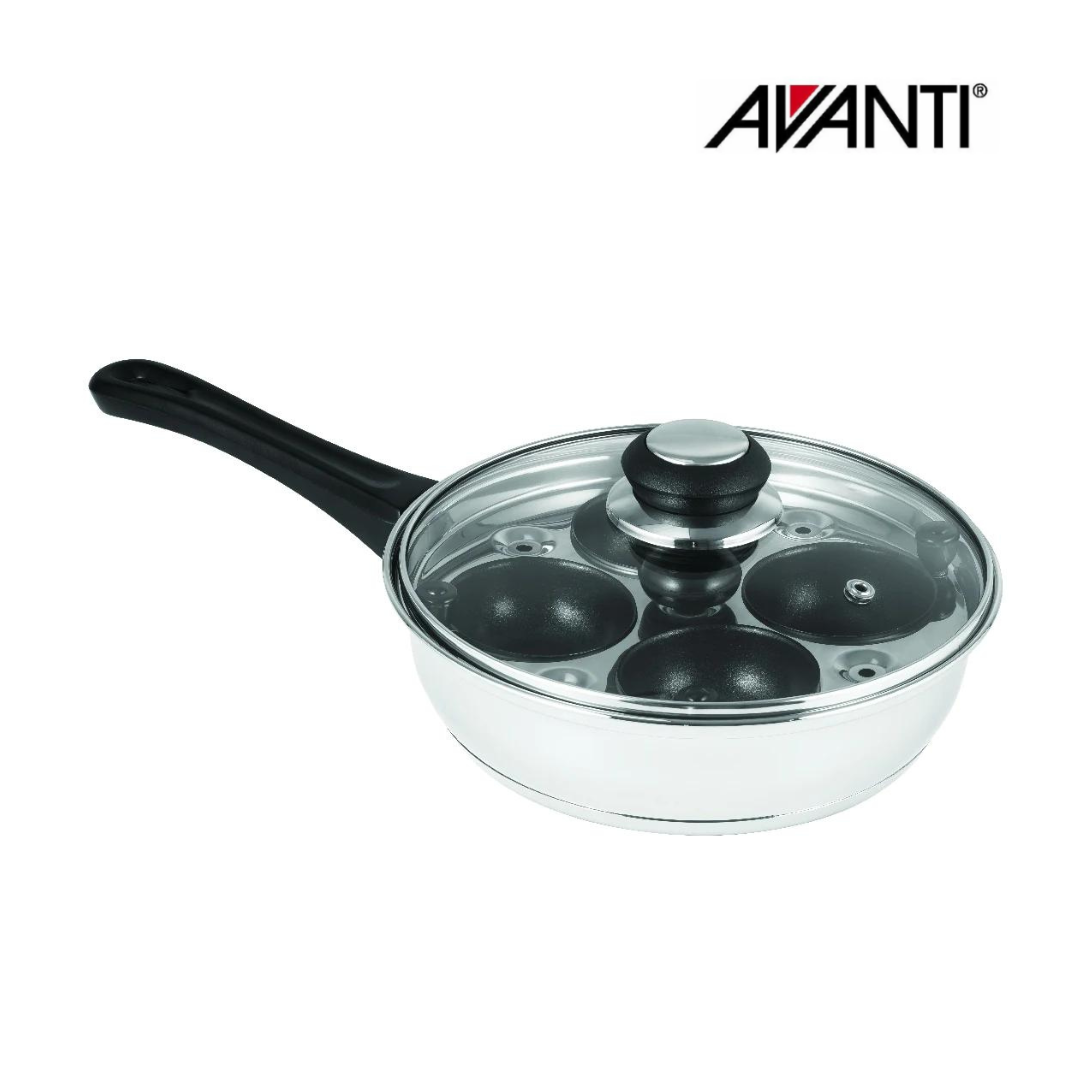 Avanti 4 Egg Poacher 20Cm Non Stick Cups