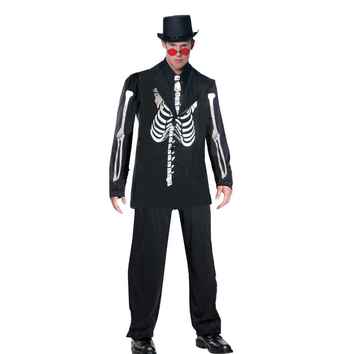 SKELETON JACKET MENS COSTUME