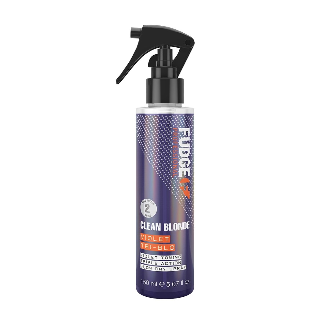 Fudge Tri-Blo Clean Blonde Violet Blow-Dry Spray 150ml – Salon Supplies