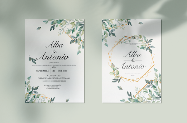 Invitación de boda Natura